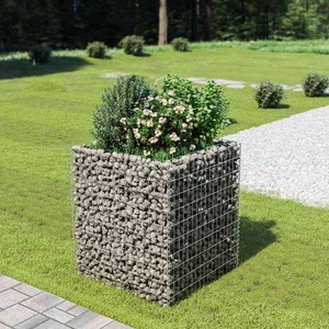 vidaXL, vidaXL Gabionen-Hochbeet Verzinkter Stahl 90×90×100 cm