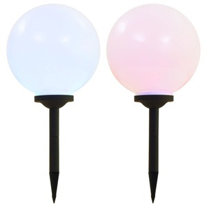 vidaXL, vidaXL Outdoor Solarleuchten 2 Stück LED Kugelförmig 30 cm RGB, vidaXL Outdoor Solarleuchten 2 Stück LED Kugelförmig 30 cm RGB
