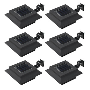 vidaXL, vidaXL Outdoor Solarleuchten 6 Stück LED Quadratisch 12 cm Schwarz, vidaXL Outdoor Solarleuchten 6 Stück LED Quadratisch 12 cm Schwarz