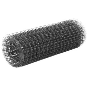 Diverse Hardware, Drahtzaun Stahl mit PVC-Beschichtung 10x0,5 m Grau, vidaXL Drahtzaun Stahl mit PVC-Beschichtung 10x0,5 m Grau