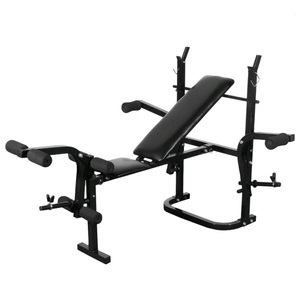 Diverse Hardware, Hantelbank mit Ablage, Langhantel und Kurzhantel-Set 30,5 kg, vidaXL Trainingsbank mit Ablage, Langhantel und Kurzhantel Set 30,5 kg