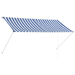 Diverse Hardware, Einziehbare Markise 250 x 150 cm Blau und Weiss, vidaXL Einziehbare Markise 250×150 cm Blau und Weiß