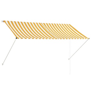 Diverse Hardware, Einziehbare Markise Gelb und Weiss 250 x 150 cm, vidaXL Einziehbare Markise 250×150 cm Gelb und Weiß