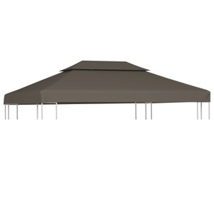 vidaXL, vidaXL Dachplane für Pavillon mit Kaminabzug 310 g/m² 4×3 m Taupe, vidaXL Pavillon-Dachplane mit Kaminabzug 310 g/m² 4x3 m Taupe