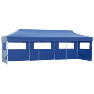 vidaXL, vidaXL Faltzelt Partyzelt Pop-Up mit 5 Seitenwänden 3 x 9 m Blau, vidaXL Faltzelt Partyzelt Pop-Up mit 5 Seitenwänden 3 x 9 m Blau