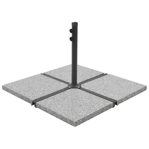 Diverse Hardware, Sonnenschirm-Gewichtsplatte Granit 25 kg Quadratisch Grau, vidaXL Sonnenschirm-Gewichtsplatte Granit 25 kg Quadratisch Grau