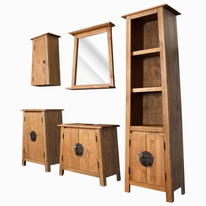 Diverse Hardware, Badezimmer-Set 5-tlg. Recyceltes Kiefernholz Massiv, vidaXL 5-tlg. Badmöbel-Set Massivholz Kiefer