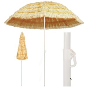Diverse Hardware, Strandschirm Natur 240 cm Hawaii Style