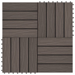 vidaXL, vidaXL Terrassenfliesen 11 Stück WPC 30 x 30 cm 1 qm Dunkelbraun, 