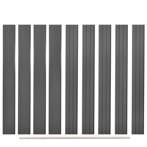 vidaXL, vidaXL Ersatz-Zaunbretter 9 Stück WPC 170 cm Grau, vidaXL Ersatz-Zaunbretter 9 Stk. WPC 170 cm Grau