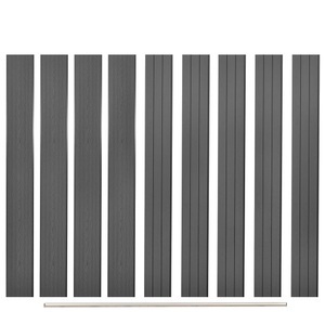 vidaXL, vidaXL Ersatz-Zaunbretter 9 Stück WPC 170 cm Grau, vidaXL Ersatz-Zaunbretter 9 Stk. WPC 170 cm Grau