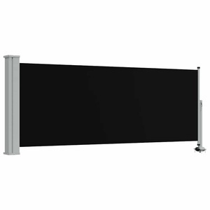 Diverse Hardware, Ausziehbare Seitenmarkise 100 x 300 cm Schwarz