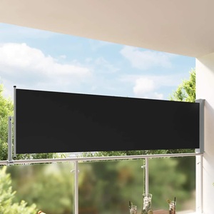 Diverse Hardware, Ausziehbare Seitenmarkise 100 x 300 cm Schwarz
