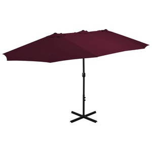Diverse Hardware, Sonnenschirm mit Aluminium-Mast 460 x 270 cm Bordeauxrot, vidaXL Sonnenschirm mit Aluminium-Mast 460x270 cm Bordeauxrot