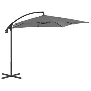 vidaXL, vidaXL Ampelschirm mit Stahlmast 250×250 cm Anthrazit