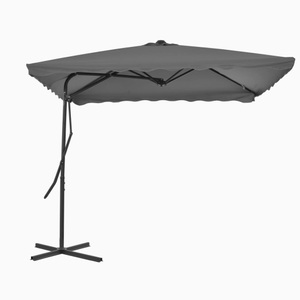 vidaXL, vidaXL Sonnenschirm mit Stahl-Mast 250×250 cm Anthrazit