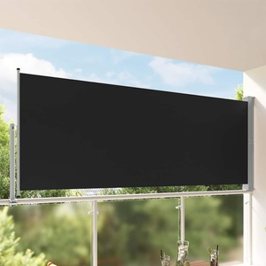 Diverse Hardware, Ausziehbare Seitenmarkise 140 x 300 cm Schwarz