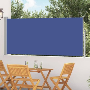 Diverse Hardware, Ausziehbare Seitenmarkise 120 x 300 cm Blau