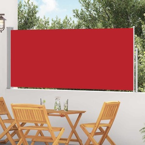 Diverse Hardware, Ausziehbare Seitenmarkise 120 x 300 cm Rot