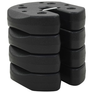 Diverse Hardware, Pavillon-Gewichtsplatten 4 Stk. Schwarz 220 x 30 mm Beton, vidaXL Pavillon-Gewichte 4 Stk. Schwarz 220x50 mm Beton