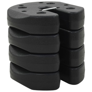 Diverse Hardware, Pavillon-Gewichtsplatten 4 Stk. Schwarz 220 x 30 mm Beton, vidaXL Pavillon-Gewichte 4 Stk. Schwarz 220x50 mm Beton