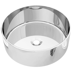 Diverse Hardware, Waschbecken 40 x 15 cm Keramik Silbern, vidaXL Waschbecken 40 x 15 cm Keramik Silbern