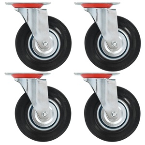 Diverse Hardware, Lenkrollen 4 Stk. 125 mm, vidaXL Lenkrollen 4 Stk. 125 mm