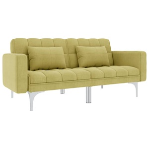 vidaXL, vidaXL Schlafsofa Grün Stoff, 