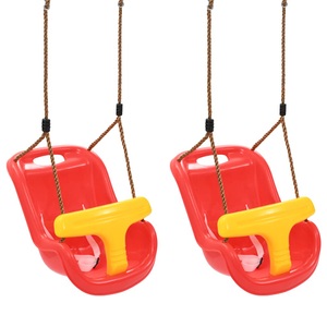 Diverse Hardware, Babyschaukeln 2 Stk. mit Sicherheitsgurt PP Rot, vidaXL Babyschaukeln 2 Stk. mit Sicherheitsgurt PP Rot