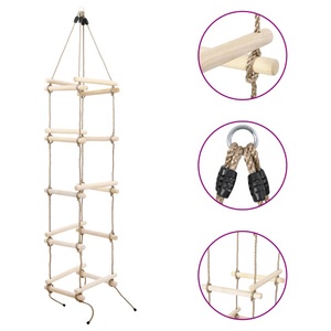 Diverse Hardware, Kinder-Strickleiter 200 cm Holz