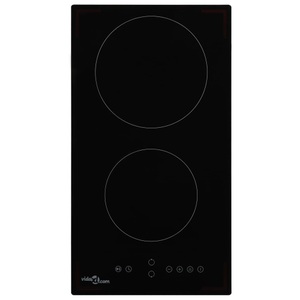 Diverse Hardware, Glaskeramik-Kochfeld mit 2 Brennern Touch-Bedienfeld 3000 W, vidaXL Glaskeramik-Kochfeld mit 2 Platten Touch Control 3000 W