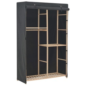 Diverse Hardware, 3-stufiger Kleiderschrank Grau 110 x 40 x 170 cm Stoff, vidaXL 3-stufiger Kleiderschrank Grau 110 x 40 x 170 cm Stoff