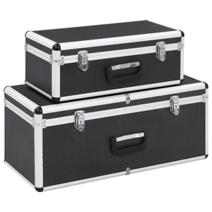 Diverse Hardware, Aufbewahrungskoffer 2 Stk. Schwarz Aluminium, vidaXL Aufbewahrungskoffer 2 Stk. Schwarz Aluminium