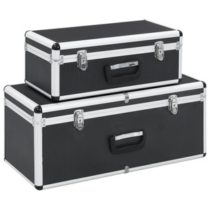 Diverse Hardware, Aufbewahrungskoffer 2 Stk. Schwarz Aluminium, vidaXL Aufbewahrungskoffer 2 Stk. Schwarz Aluminium
