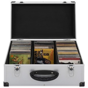 vidaXL, vidaXL CD-Koffer für 60 CDs Aluminium ABS Silbern, vidaXL CD-Koffer für 60 CDs Aluminium ABS Silbern