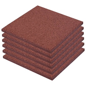 Diverse Hardware, Fallschutzfliesen 6 Stk. Gummi 50 x 50 x 3 cm Rot, vidaXL Fallschutzfliesen 6 Stk. Gummi 50 x 50 x 3 cm Rot
