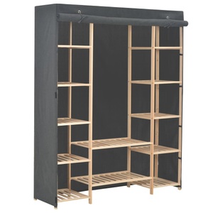 Diverse Hardware, Kleiderschrank Grau 135 x 40 x 170 cm Stoff, vidaXL Kleiderschrank Grau 135 x 40 x 170 cm Stoff
