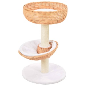 vidaXL, vidaXL Katzen-Kratzbaum Sisal Natürliches Weidenholz, vidaXL Katzen-Kratzbaum Sisal Natürliches Weidenholz