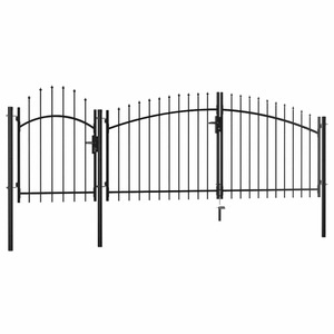 Diverse Hardware, Gartentor Stahl 1,75 x 4 m Schwarz, vidaXL Gartentor Stahl 1,75x4 m Schwarz
