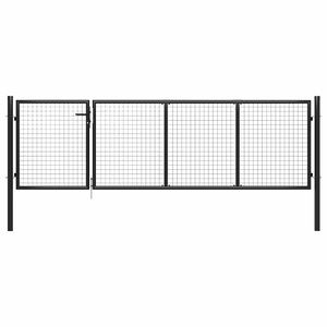 Diverse Hardware, Gartentor Stahl 350 x 75 cm Anthrazit, vidaXL Gartentor Stahl 350 x 75 cm Anthrazit