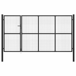 Diverse Hardware, Gartentor Stahl 350 x 150 cm Anthrazit, vidaXL Gartentor Stahl 350 x 150 cm Anthrazit
