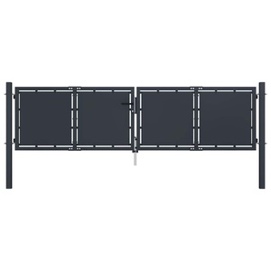Diverse Hardware, Gartentor Stahl 300 x 75 cm Anthrazit, vidaXL Gartentor Stahl 300 x 75 cm Anthrazit