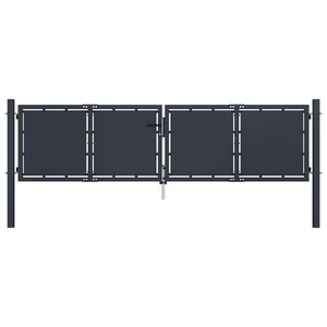 Diverse Hardware, Gartentor Stahl 300 x 75 cm Anthrazit, vidaXL Gartentor Stahl 300 x 75 cm Anthrazit