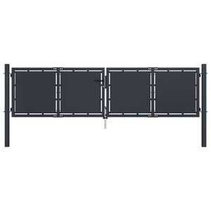 vidaXL, vidaXL Gartentor Stahl 300×100 cm Anthrazit, vidaXL Gartentor Stahl 300×100 cm Anthrazit