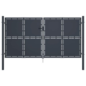Diverse Hardware, Gartentor Stahl 300 x 150 cm Anthrazit, vidaXL Gartentor Stahl 300 x 150 cm Anthrazit