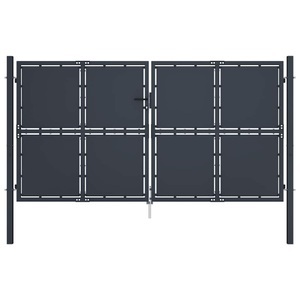 Diverse Hardware, Gartentor Stahl 300 x 175 cm Anthrazit, vidaXL Gartentor Stahl 300 x 175 cm Anthrazit