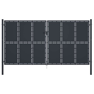 Diverse Hardware, Gartentor Stahl 400 x 175 cm Anthrazit, vidaXL Gartentor Stahl 400 x 175 cm Anthrazit