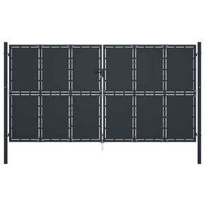 Diverse Hardware, Gartentor Stahl 400 x 175 cm Anthrazit, vidaXL Gartentor Stahl 400 x 175 cm Anthrazit