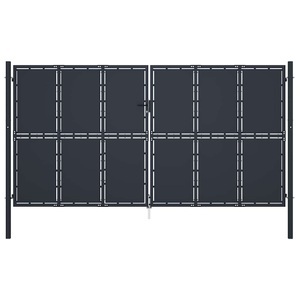 Diverse Hardware, Gartentor Stahl 400 x 200 cm Anthrazit, vidaXL Gartentor Stahl 400 x 200 cm Anthrazit