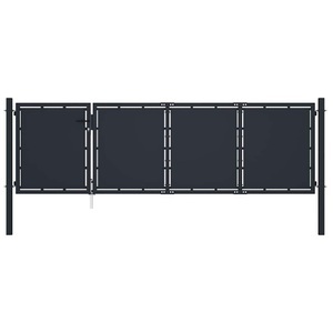 Diverse Hardware, Gartentor Stahl 350 x 100 cm Anthrazit, vidaXL Gartentor Stahl 350 x 100 cm Anthrazit